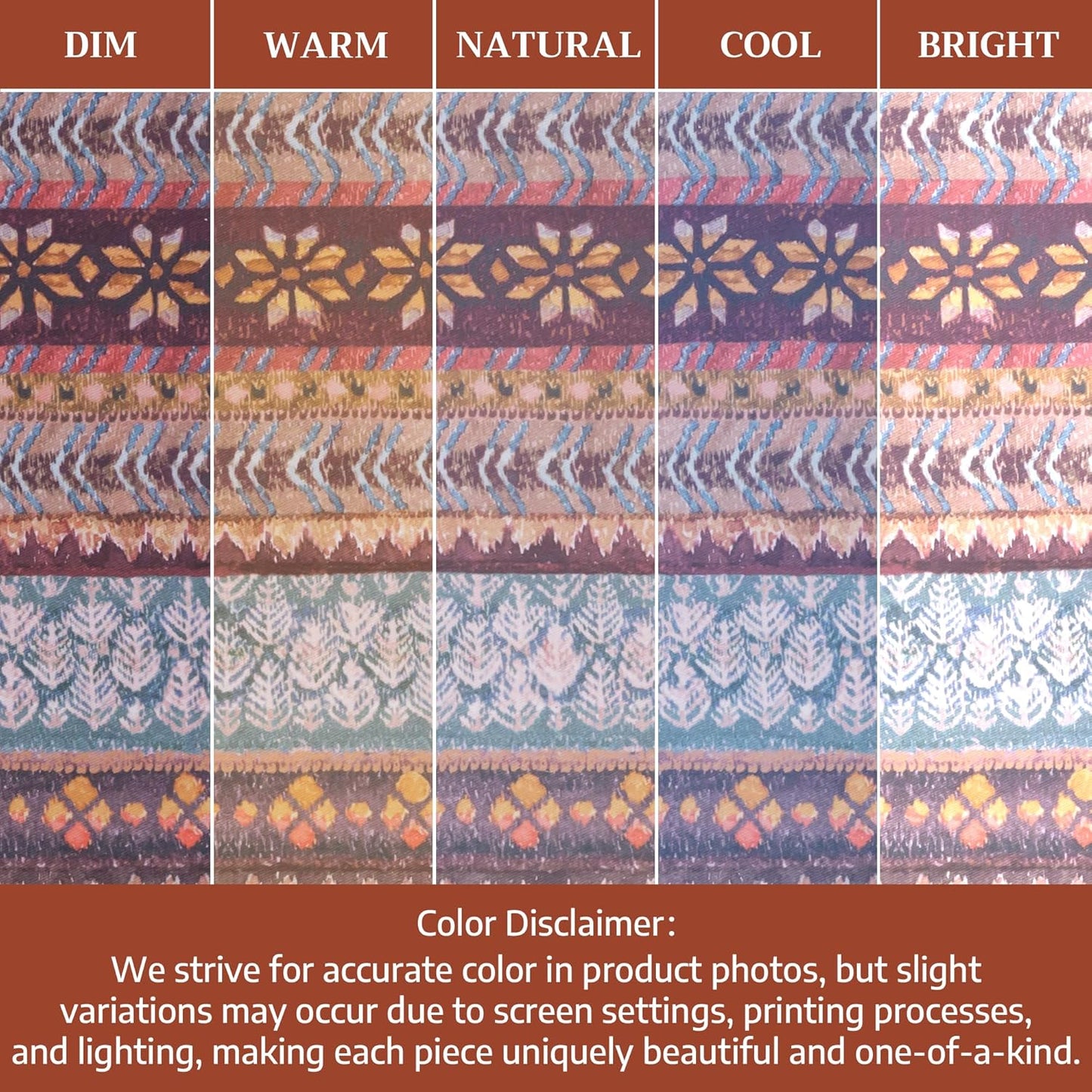 Maison d' Hermine Table Runner 100% Cotton Double Layer Table Runners 72 inches Long for Thanksgiving Christmas Decorations Home Kitchen Dining Party Wedding (Fair Isle, 14.5" x 72")
