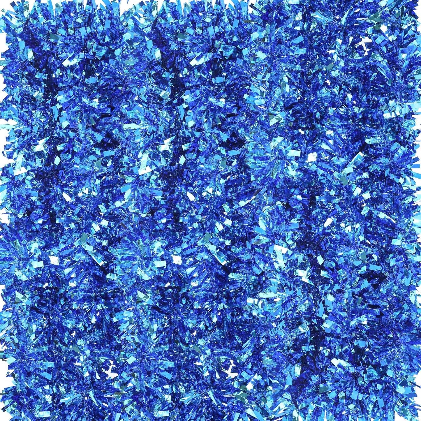 Dingion 59 Feet Christmas Tinsel Garland Metallic Twist Ornaments Hanging Glitter Xmas Garland for Christmas Tree Indoor Outdoor Decoration Party Supplies(Light Blue, Dark Blue)