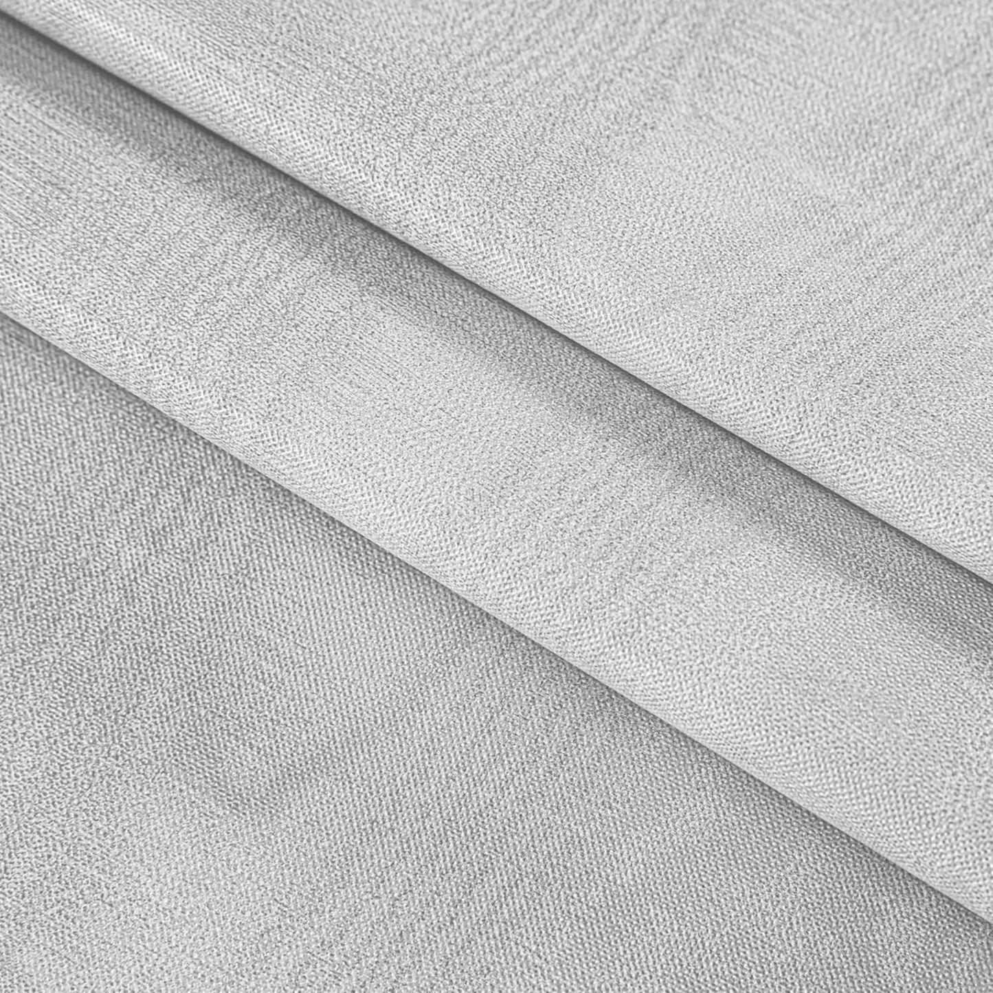 Newbridge Vinyl Flannel Backed Tablecloth, 52 x 52 Inch Square, Silvery White Moire Wavy Solid Design, Heavyweight Indoor Outdoor Waterproof Table Cover, Easy Care Wipe Clean