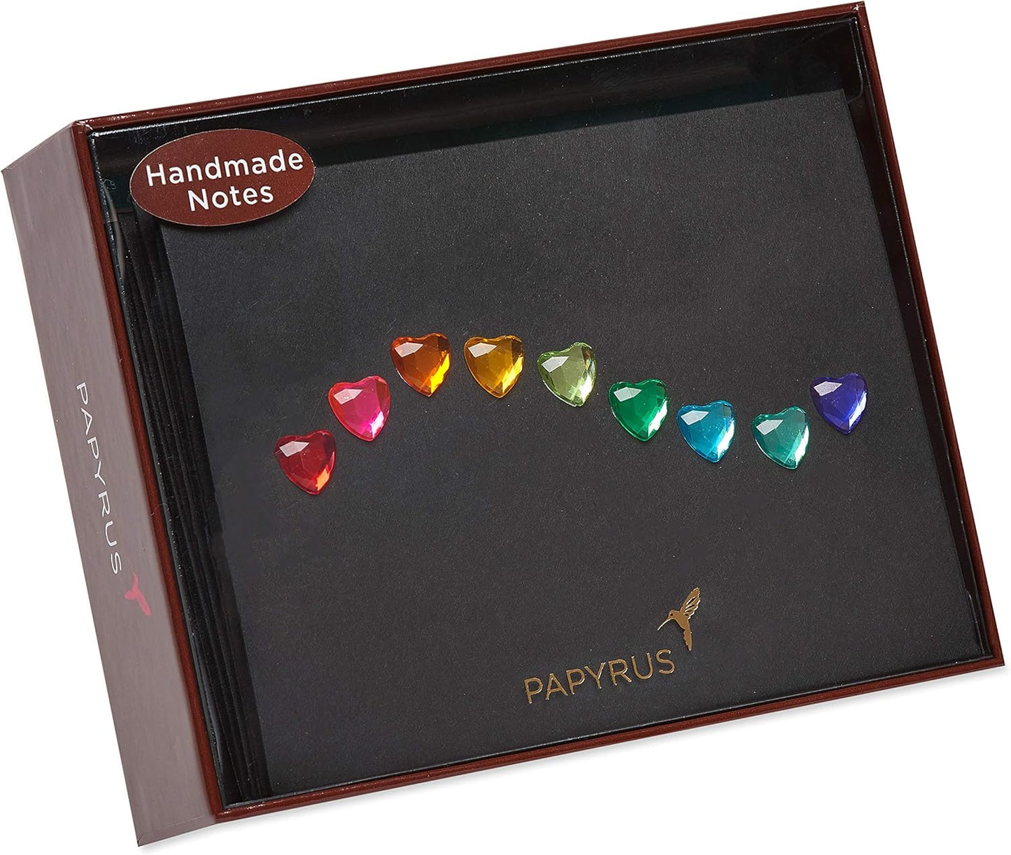 Papyrus Blank Cards with Envelopes, Rainbow Gems (6-Count)