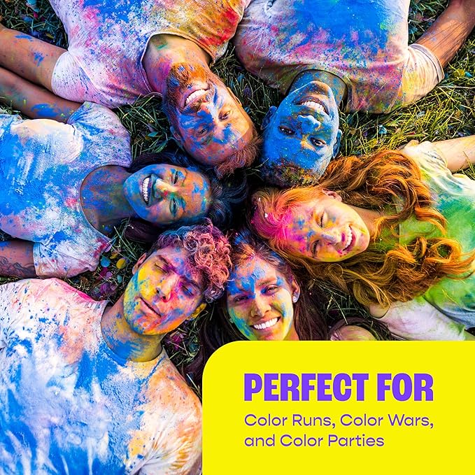 Chameleon Colors Color Powder, 1 lb Bags (7 Pack), Rainbow Set, Holi Festival, Color Run, Gender Reveal