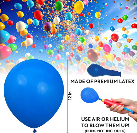 Dark Blue Balloons 100 Pack, 12 Inch Dark Blue Latex Balloons For Birthdays, Weddings, Baby Showers, Holidays