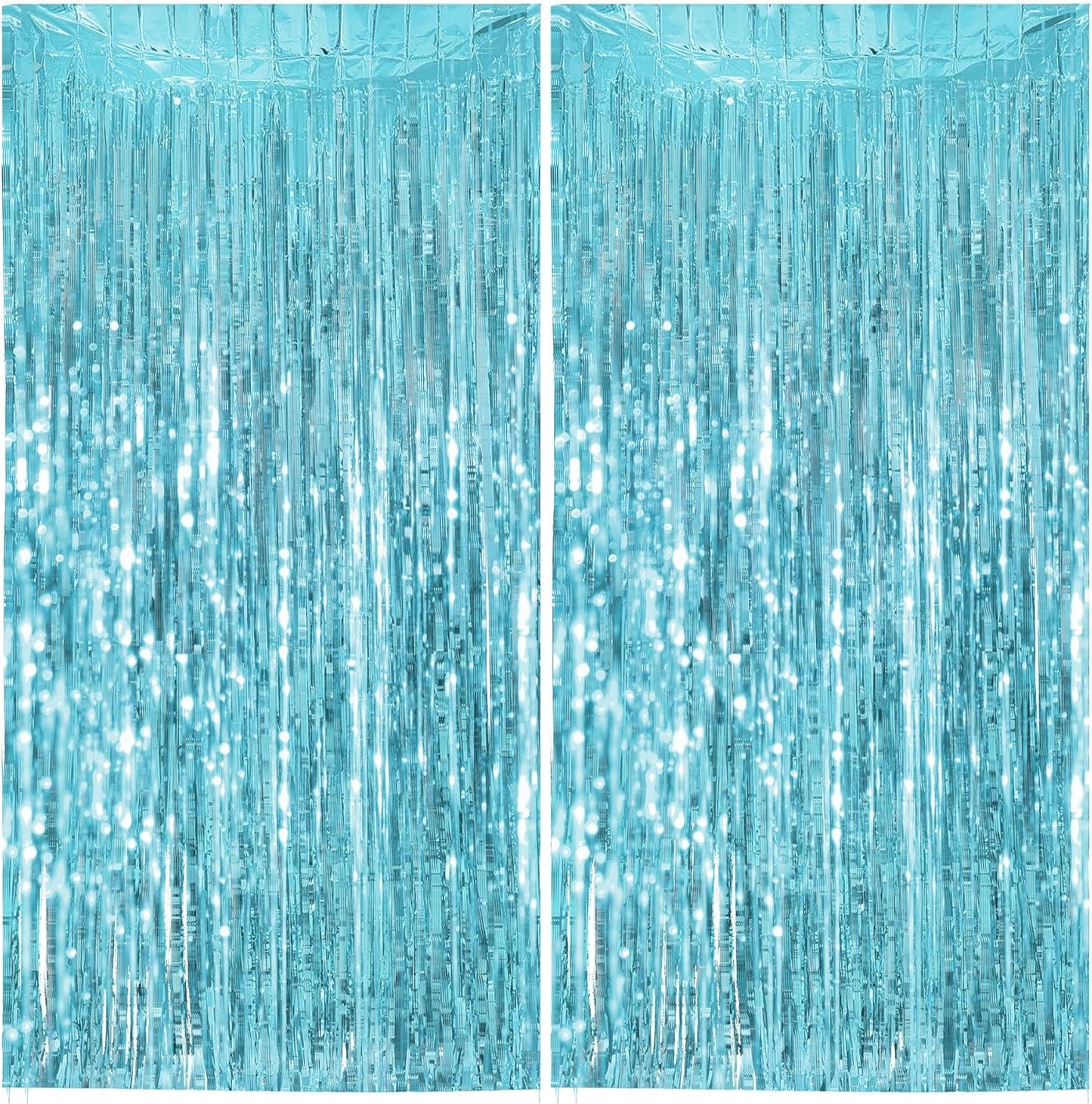 Streamer Party Decorations - 3.28 ft x 6.56 ft Metallic Foil Fringe Curtains Party Streamer Photo Backdrop for Birthday, Wedding, Baby Shower & Holiday Decor