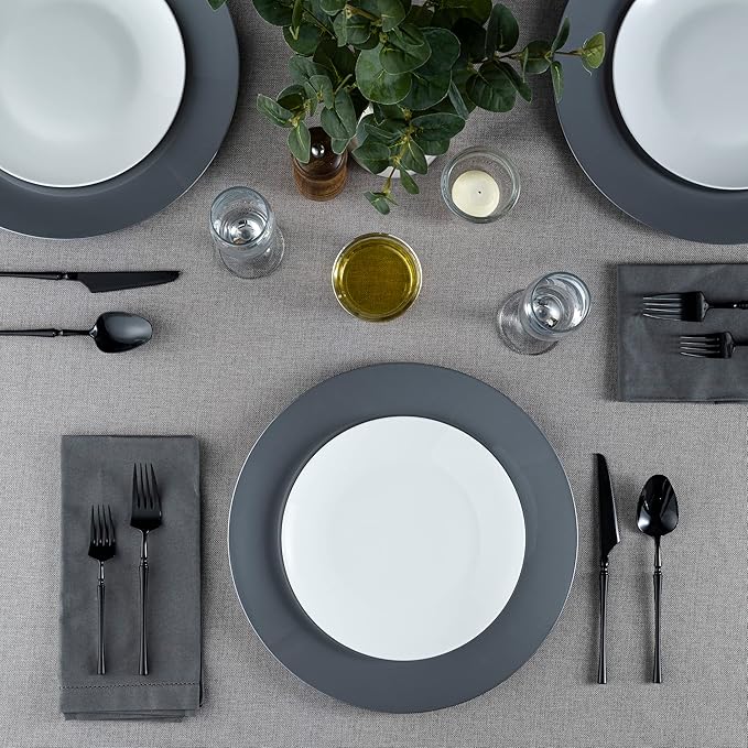 13'' Party Chargers Large Plates & Platters Great for Elegant Party's Weddings Tableware Great for Serving dish Silver Pack of 12