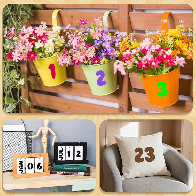 160Pcs Letter and Number Stencils Set for Painting,4&3&2&1Inch Reusable Alphabet Numbers Symbols Stencils Kit,Large&Small Plastic Stencils on Chalkboard Wood Signs Walls Fabric DIY Art Craft Project