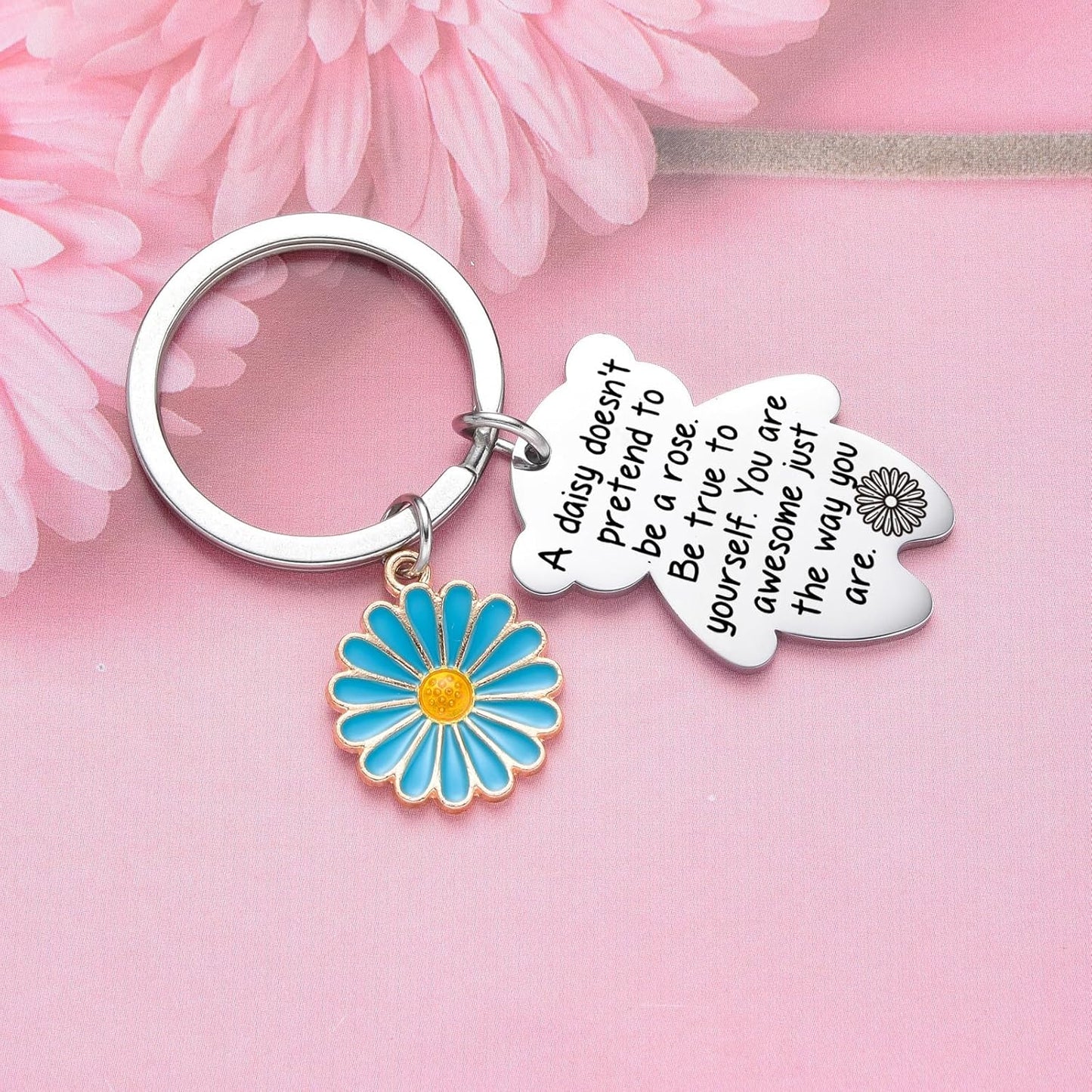 Daisy Flower Gifts For Women Friends Daisy Encouragement Gifts Uplifting Keychain