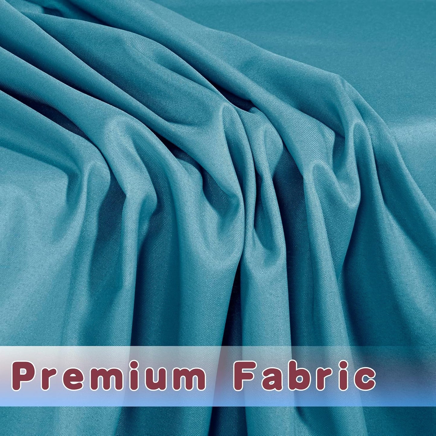 HolidayIdeas Fitted Table Covers for 6 Foot Tables - 72 x 30 Inch - 2 Pack Rectangle Teal Table Clothes Polyester Fabric Table Cover for Folding Table, Parties, Birthday, Vendor Stand, Trade Show
