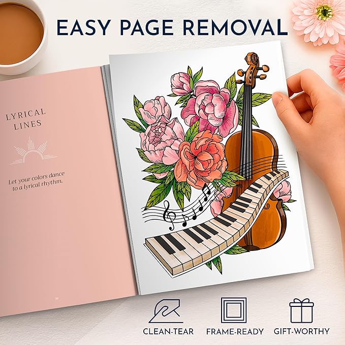 RYVE Adult Coloring Book for Women - 32+ Mindful Designs for Relaxation, Stress Relief & Creative Self-Care | Premium Artist Paper, Inspirational Gift for Women, Coloring Books for Adults Relaxation