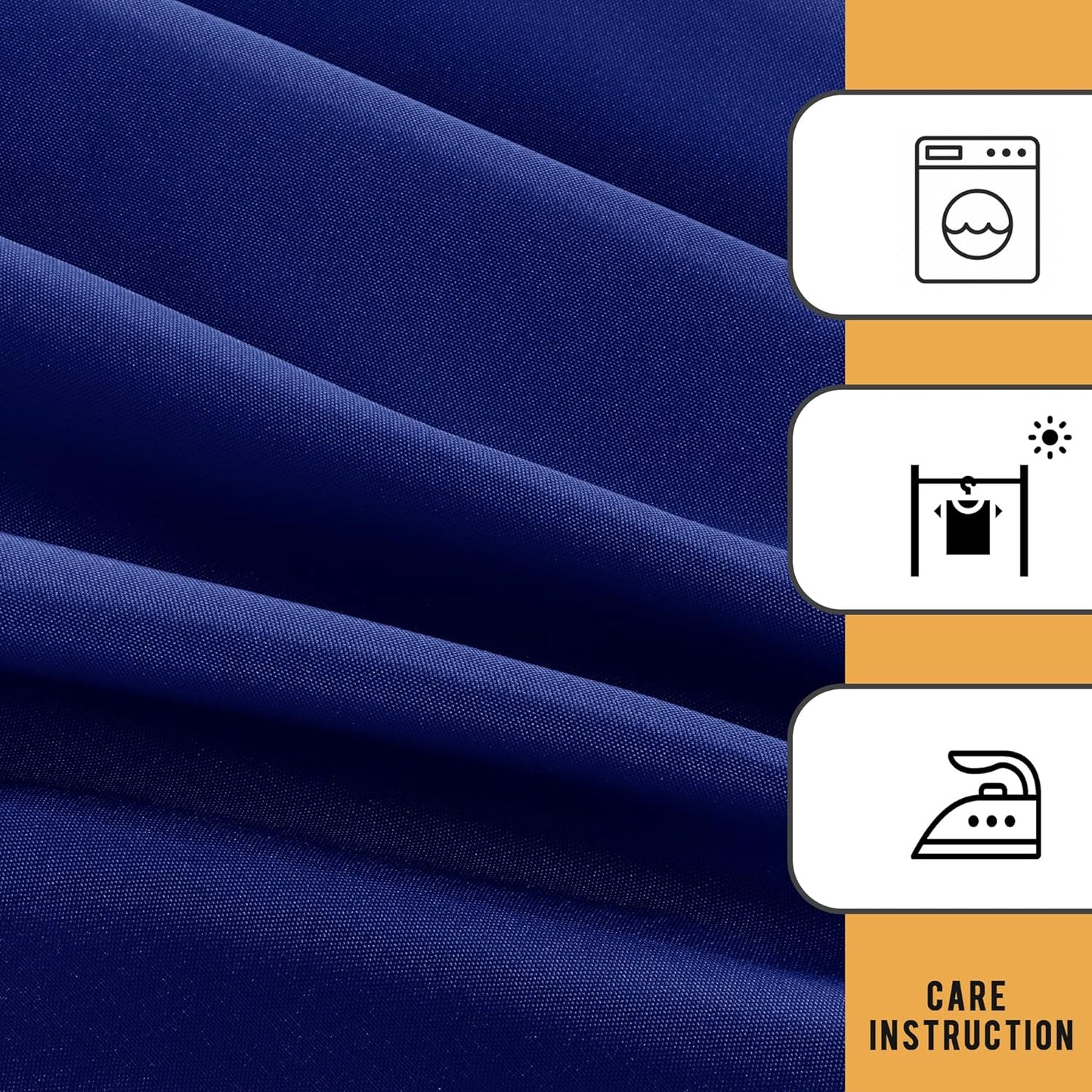 Obstal 2 Pack Table Clothes for 4 Foot Rectangle Tables - Water Resistant Washable Fabric Polyester Rectangle Table Cover Protector for Wedding, Banquet and Trade Shows, 48L x 24W Inches, Royal Blue