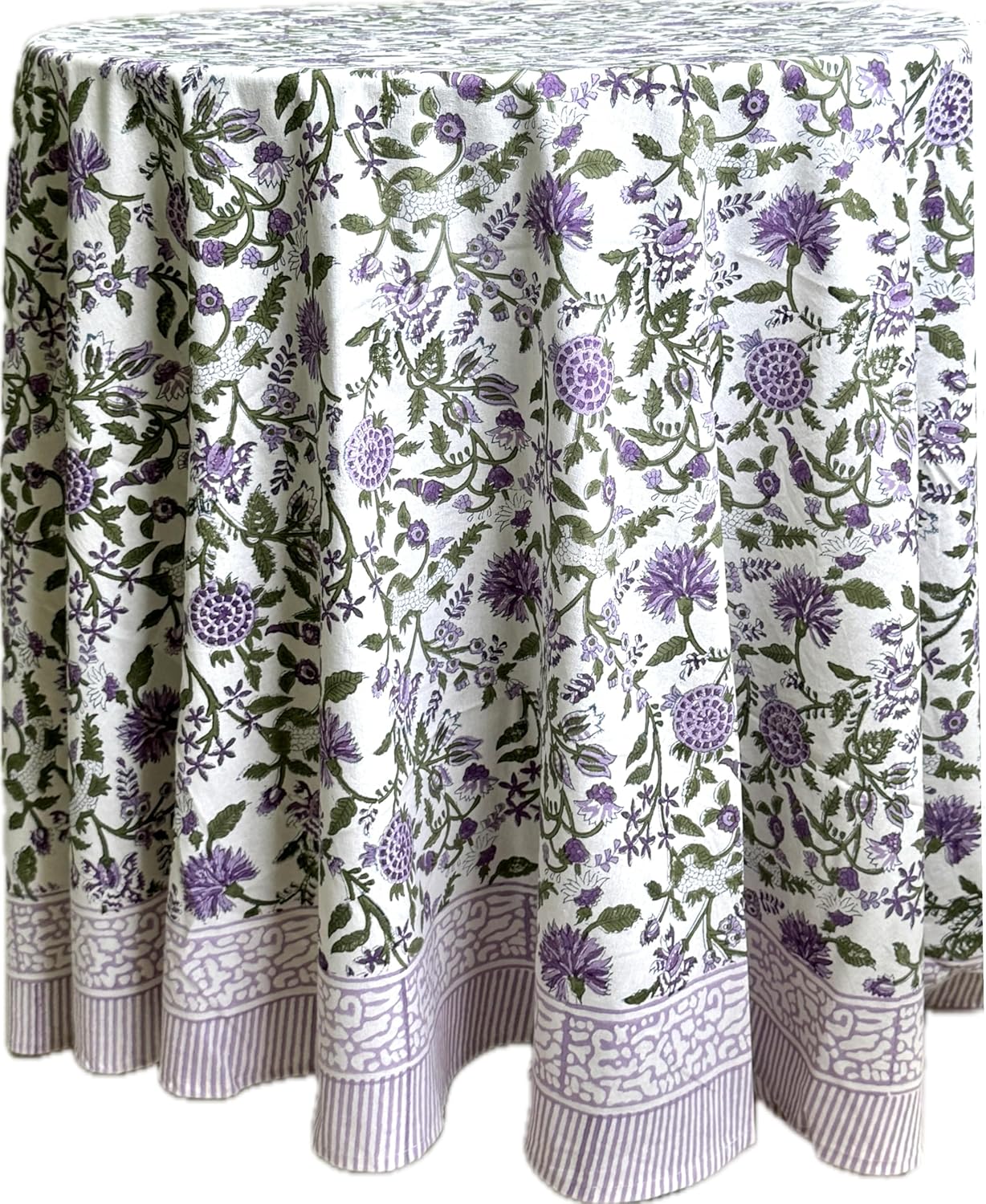 ATOSII Cotton Tablecloth Mahoka 90" Inches Round