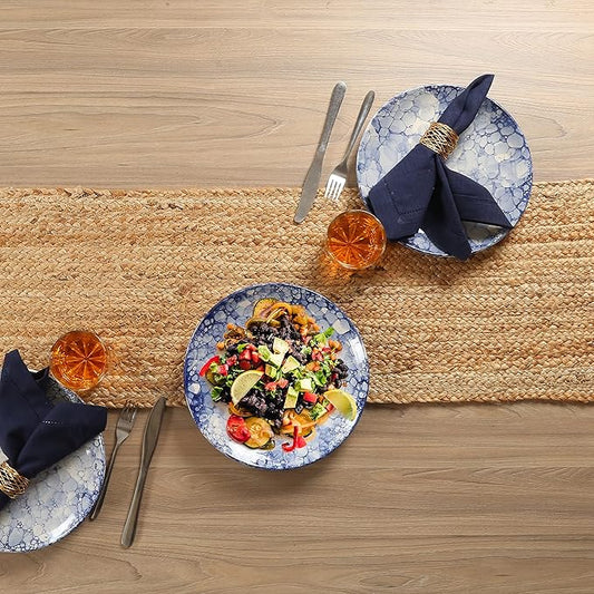Lightnpro Reversible Jute Braided Table Runner – Eco-Friendly, Organic Farmhouse Burlap Runner – Rustic Vintage Dining Décor for Christmas New Year Holiday Table Decoration- 13x72 Inch, Natural