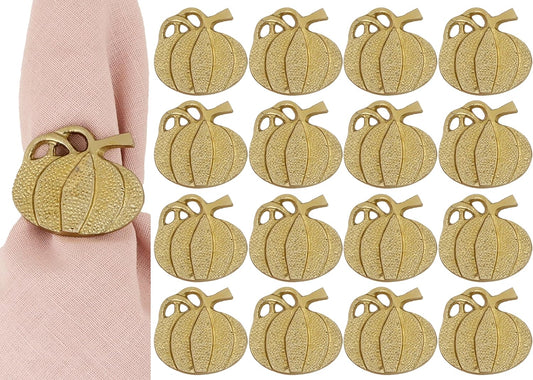 ALPHA Living HOME Metal Napkin Rings Set of 12 - Antique Copper Pineapple Lightweight Napkin Rings - Table Accents for Elegant Dining, Weddings & Everyday Celebrations (Gold)