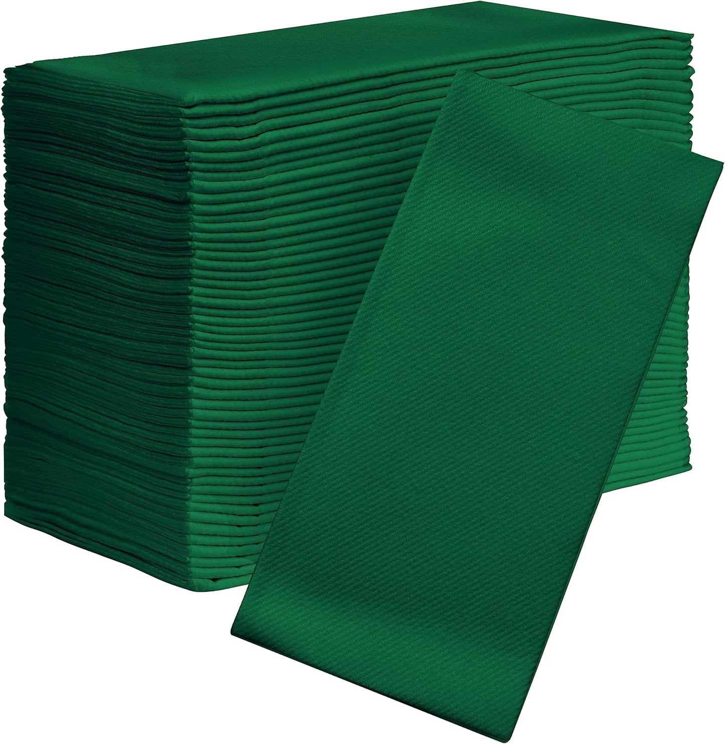 American Homestead Paper Napkins – Disposable Linen-Like Dinner Napkins for Weddings, Parties & Restaurants – 15.75" x 15.75" Green, 100 Count Bulk Pack