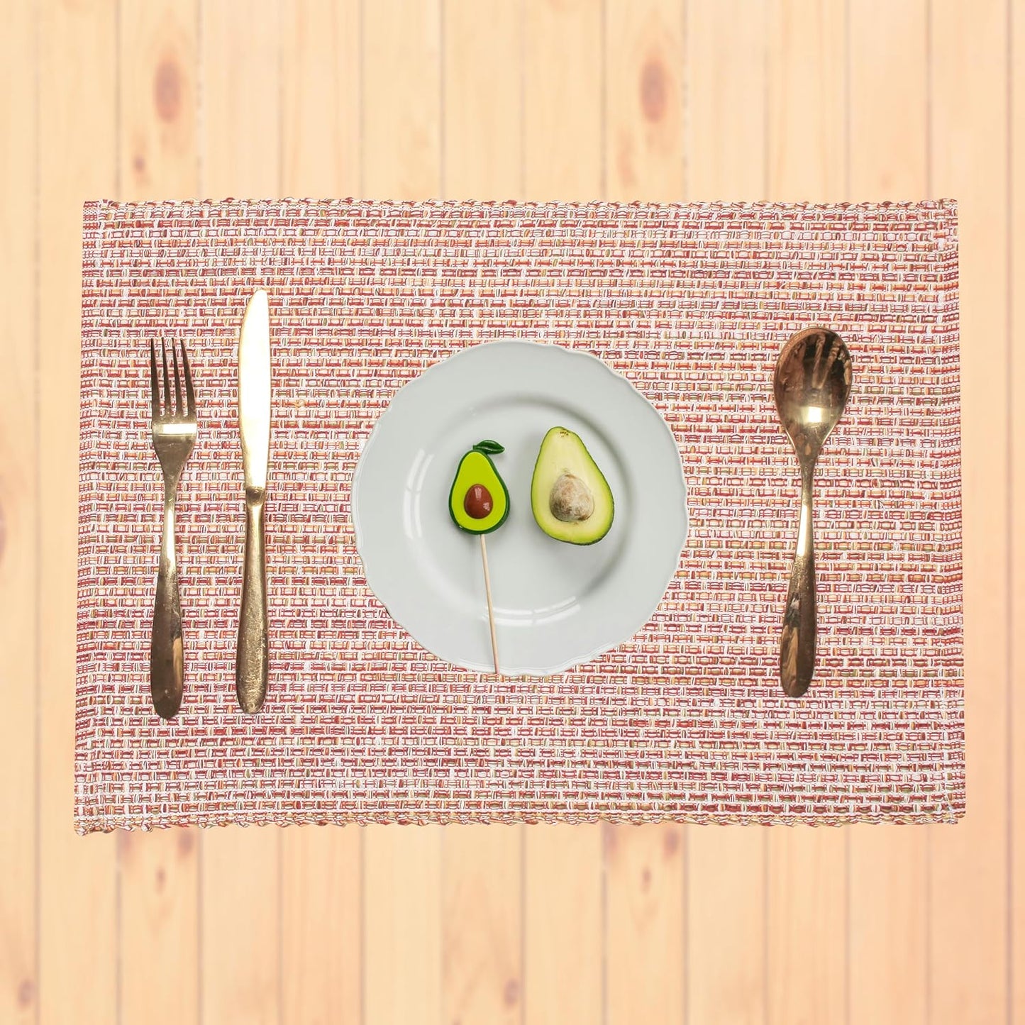 Urban Villa Fall Placemats for Dining Table 100% Cotton Harvest Colors Placemats Set of 6 14''x 20’’ Tone Tone Weave Table Mats Durable Washable Ideal for Every Day Use Parties Thanks Giving Wedding