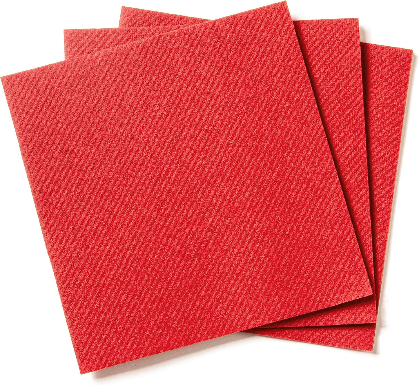 AMERICAN HOMESTEAD Red Cocktail Napkins - Premium 4.75"x4.75" Disposable Linen-Like Beverage Napkins - Bulk Square Party Bar Serviettes for Weddings, Parties, Events, and Everyday Use - 100 Count