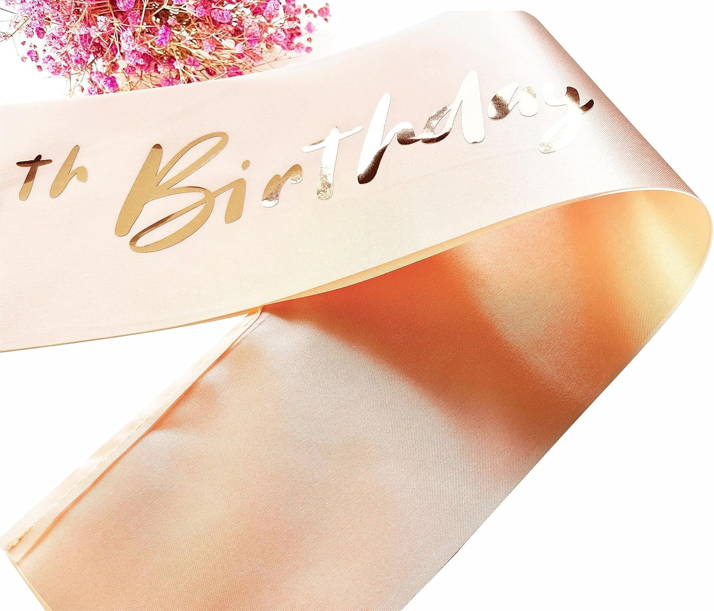 50th Birthday Sash for Women, Rose Gold Satin Sash with Foil Letter It's My 50th Birthday Sash Decorations Gifts for Women Happy 50th Birthday Party Favor Supplies