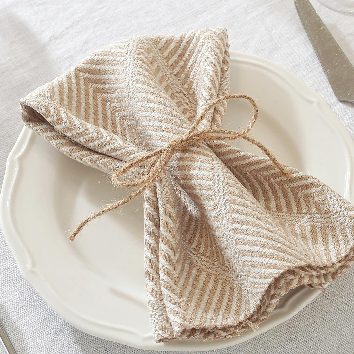 Cloth Napkins Set of 6 Reusable Bohemian,UWWGKK 17x17 Inch Napkins Cloth Washable for Dinner, Restaurant,Wedding,Hotel