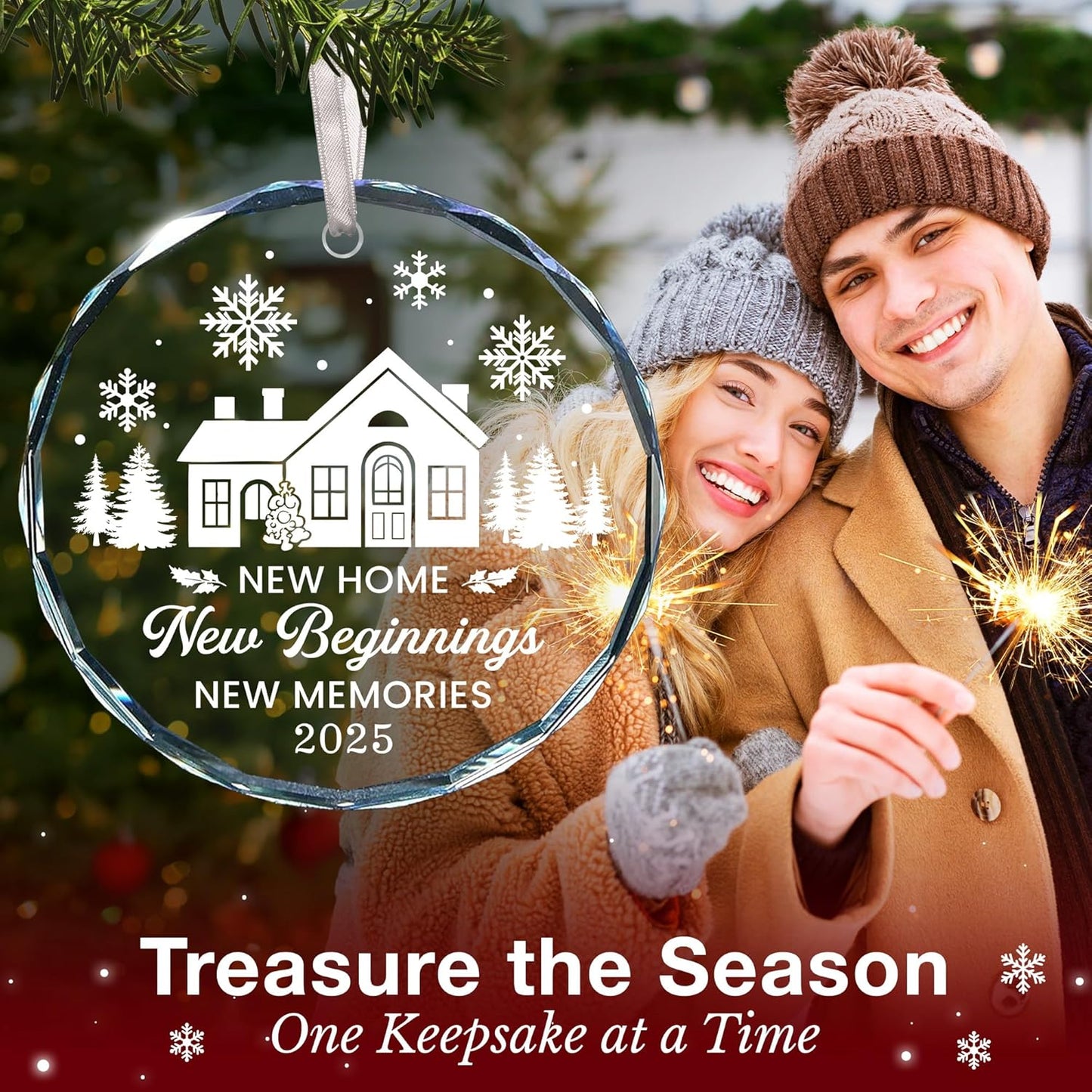 New Home Ornament 2025 – Ideal Housewarming Gift for Women, Best House Warming Gifts, Celebrating Our First House Housewarming Gifts New Home, Best Ornaments Gift, First Home Ornament 2025