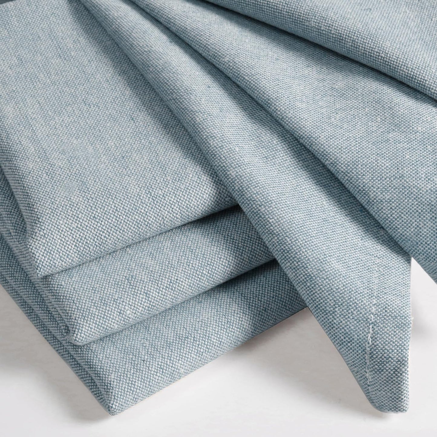 Native Fab Solid Cloth Napkin Set of 12, 100% Chambray Cotton, Washable, Reusable Dinner Cloth Napkin 17x17 inches, Table Decor Napkins for Dinner, Events, Teal Green
