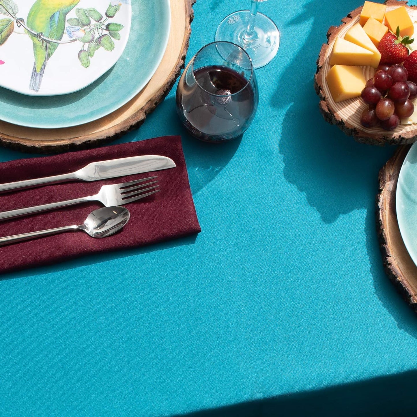 Gee Di Moda Rectangle Tablecloth - 60 x 102 Inch Caribbean Table Cloth for 6 Foot Rectangle Table - Heavy Duty Washable Fabric - for 6 Ft Buffet Table, Holiday Party, Dinner, Wedding & Baby Shower