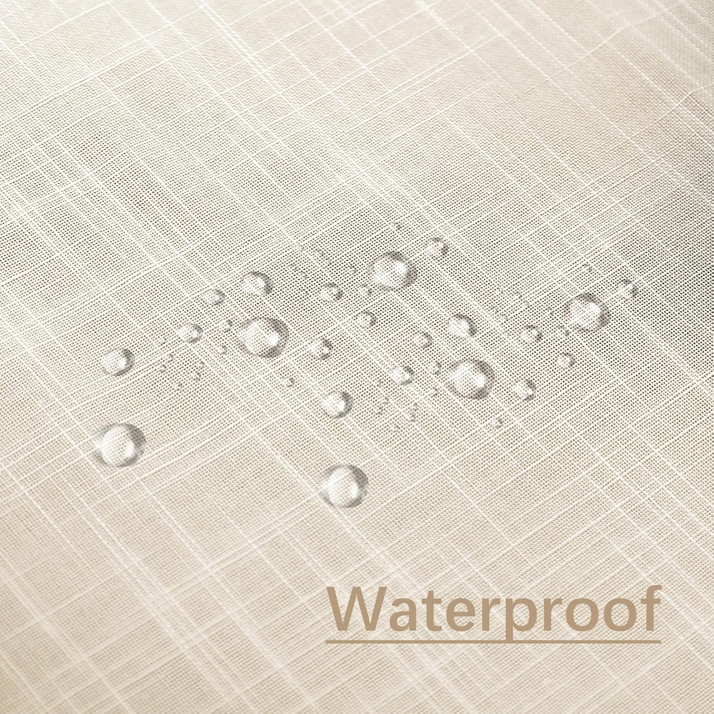 Linen Textured Round Tablecloth, Slubby Lightweight Table Cloth 60 Inch, Water Resistant Stain Resistant Farmhouse Burlap Table Cover for Kitchen Dining Room