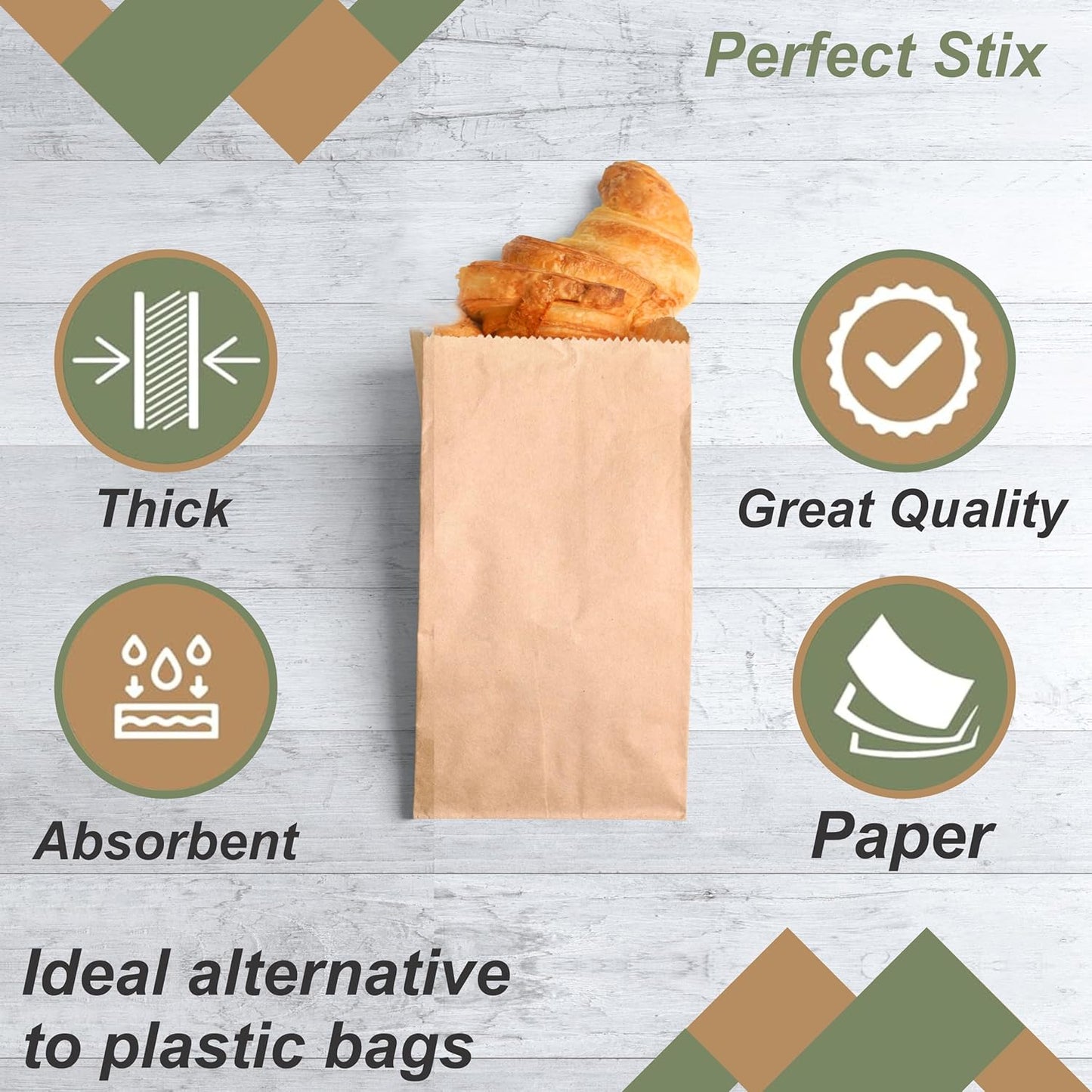1lb Brown Bags- Pack of 100 (3.5"W x 6.5"H x 2.3"L)