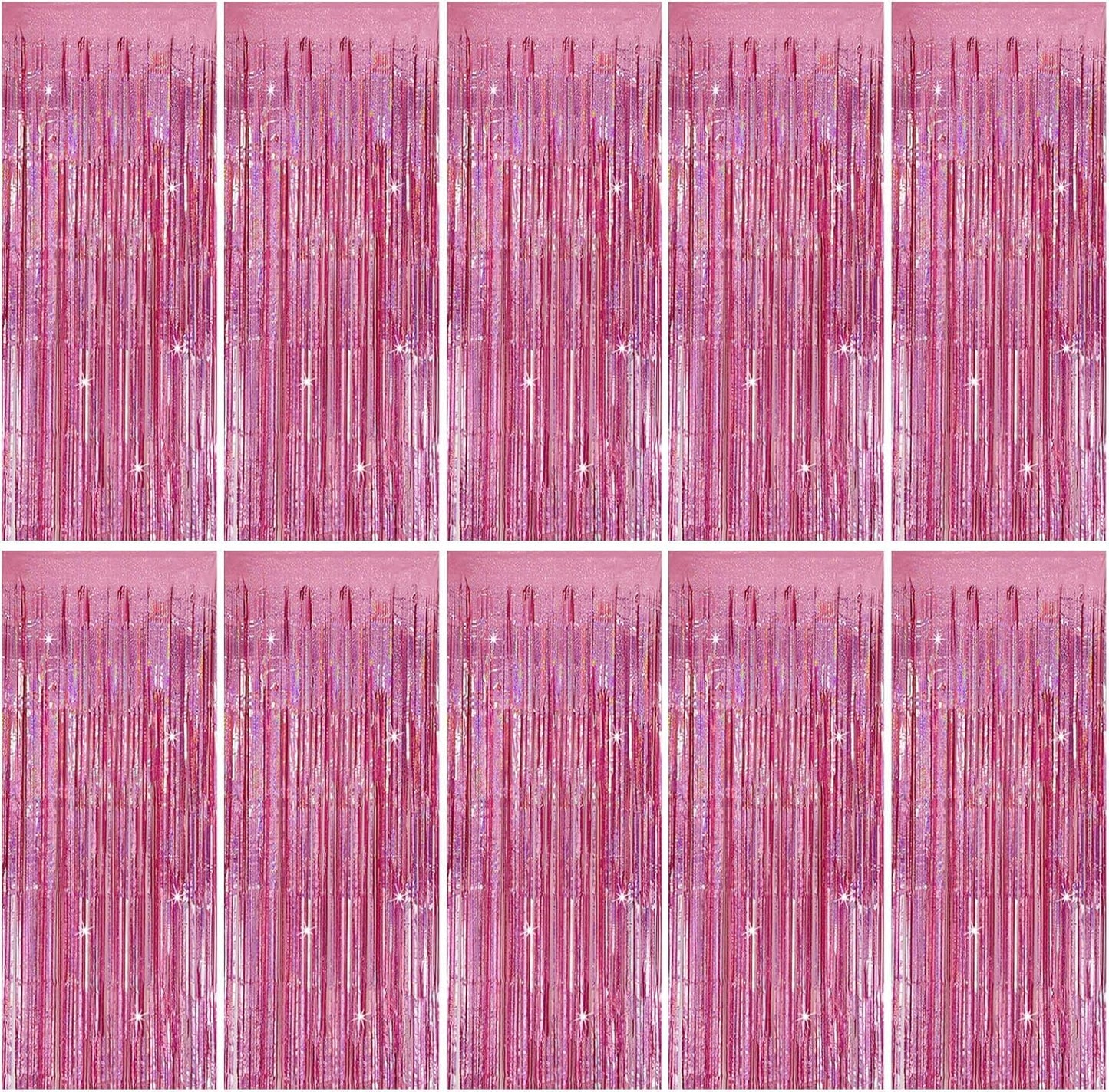 Party Backdrop Curtains Metallic Tinsel Foil Fringe Curtains Party Photo Backdrop Party Streamers for Party Birthday Graduation New Year Eve Bachelorette Decorations Wedding Decor
