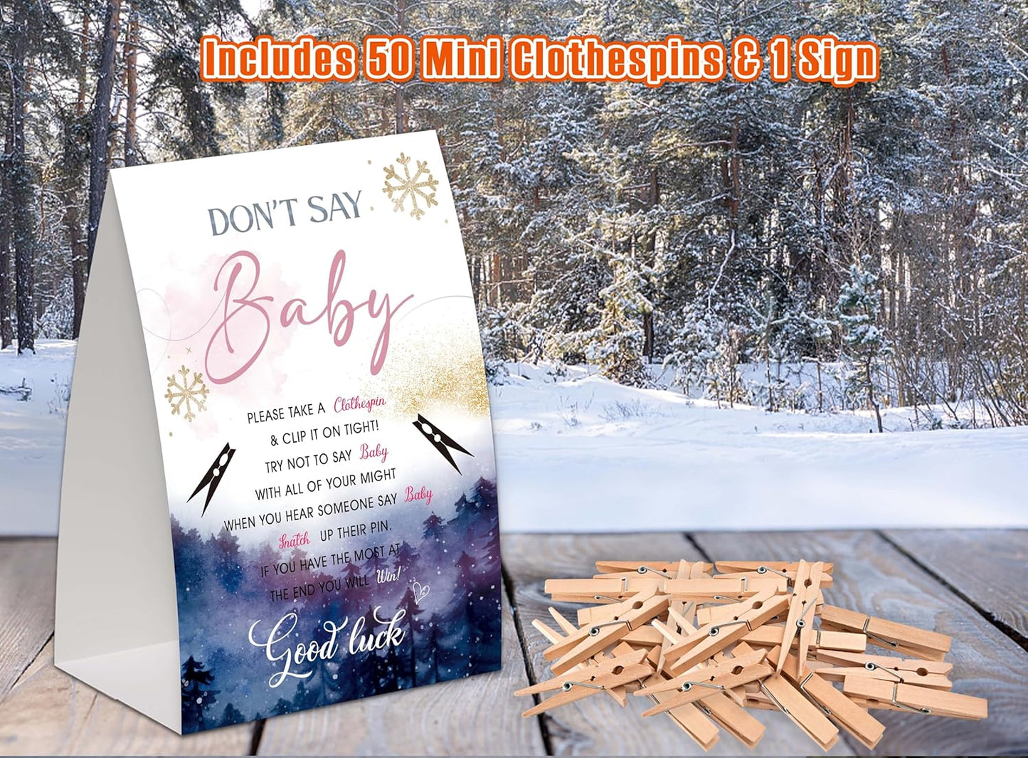 Winter Boho Starry Sky Shower Decorations,Don't Say Baby Baby Shower Game,Gender Neutral Baby Shower Decorations,Small Clothespin Game,Baby Shower Ideas,Baby Shower Games 50 Guest,Party Games