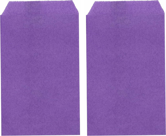 Quotidian Lavender Purple Flat Mini Greaseproof Paper Envelope Bags 2 3/4" x 4 1/2" (7 x 11.5cm) Pack of 100 - Small Treat Candy Seeds Samples