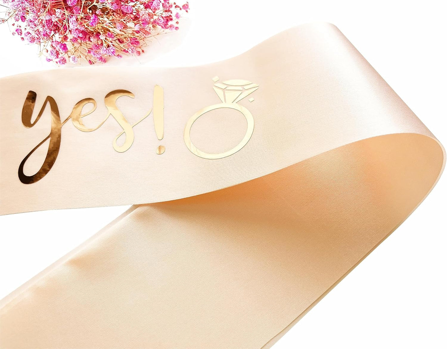 I Said Yes Sash Rose Gold,Engagement Proposal Bachelorette Party Sash for Bridal Shower Wedding Party Favors Accessories Supplies Engagement Gifts for Bride to Be,Rose Gold