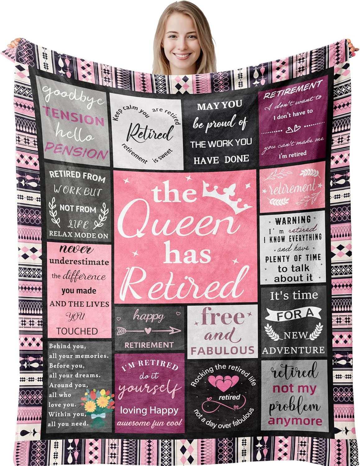 Best Retirement Gifts for Women 2025, Cool Retirement Gifts Ideas, Retired Gifts for Women, Goodbye Farewell Gifts for Coworkers, Coworker Leaving Gift Blanket 60”X50”