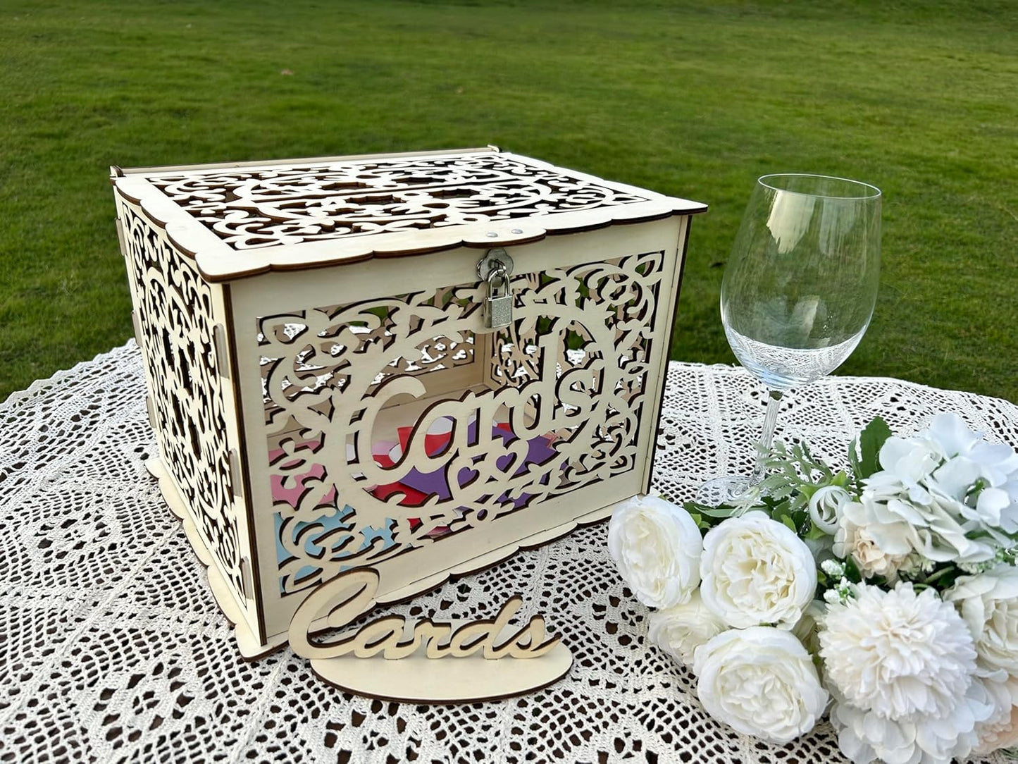 Wedding Card Box, Wooden Card Box for Wedding Invitations, Birthday Party Decorations, Gift Boxes