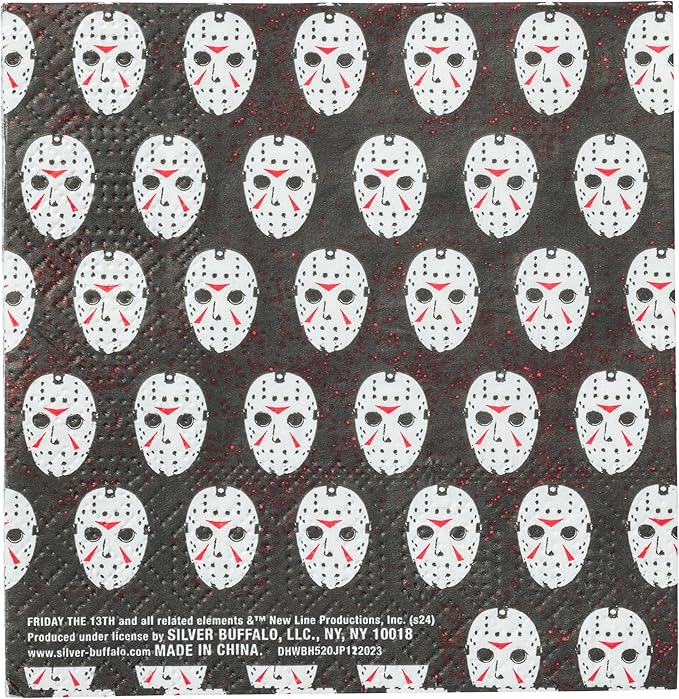 Silver Buffalo Friday the 13th 40 Pack Party Paper Napkins