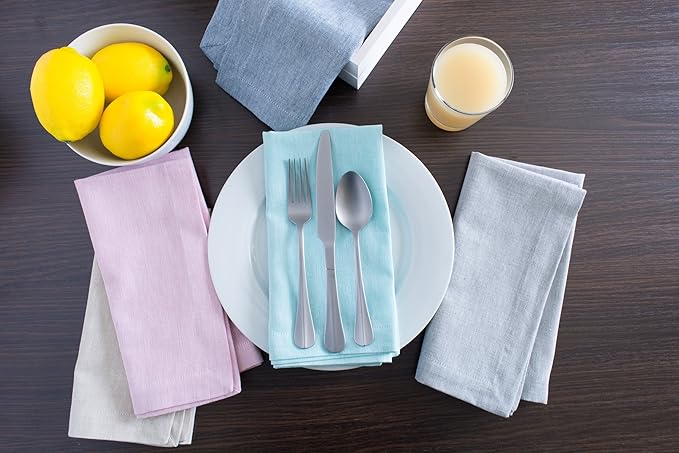 DII Chambray Kitchen, Tabletop Collection, Gray, Napkin Set