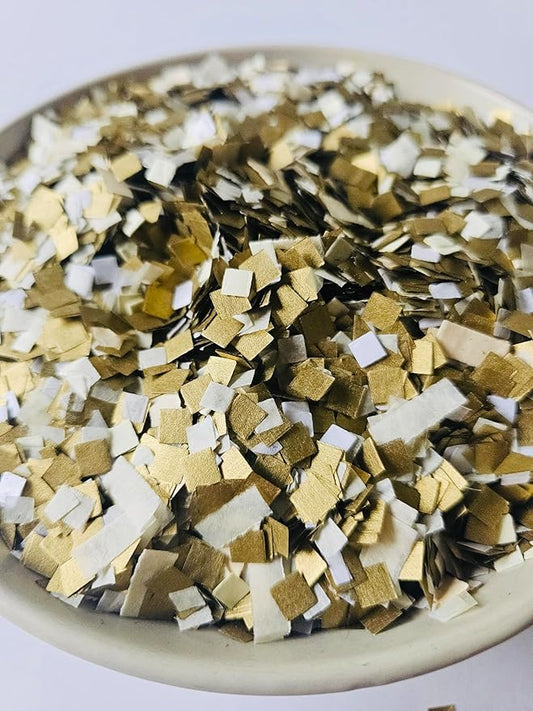 Inside My Nest Gold Ivory Confetti Mix Biodegradable Wedding Party Decor (75g)