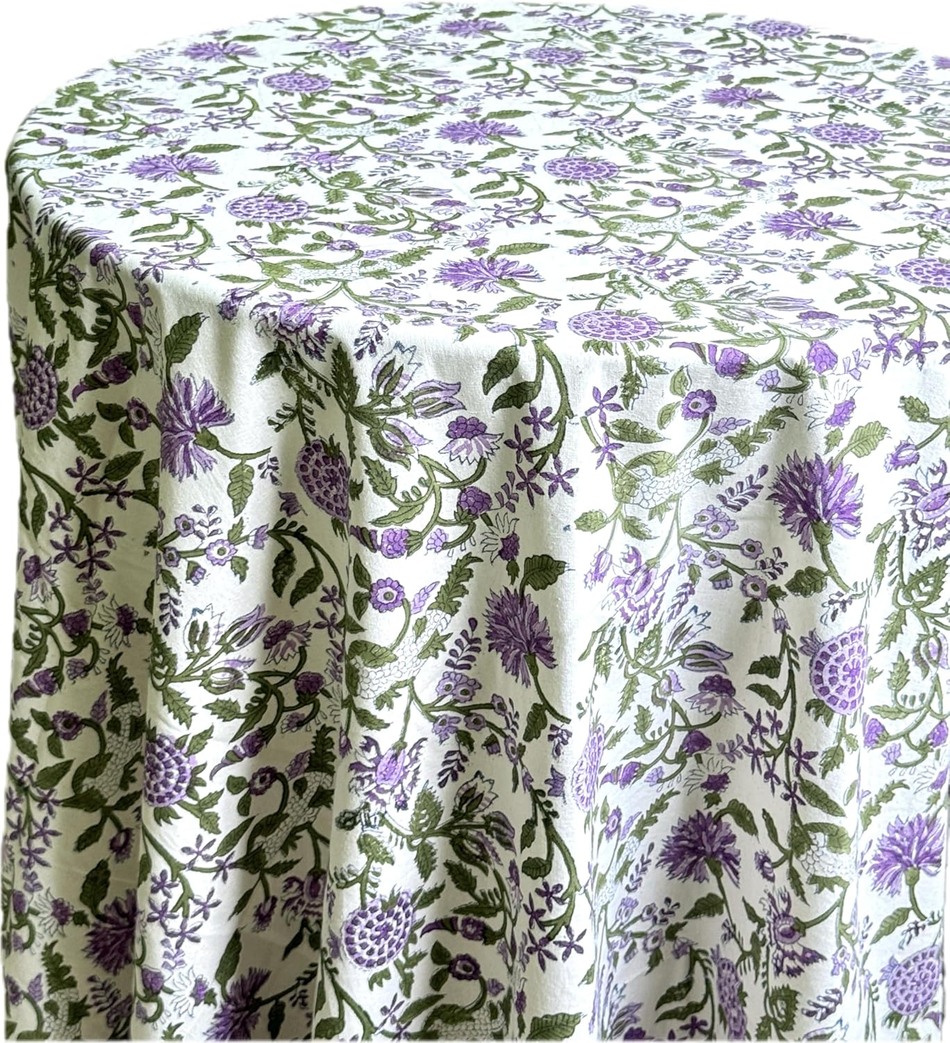 ATOSII Cotton Tablecloth Mahoka 90" Inches Round
