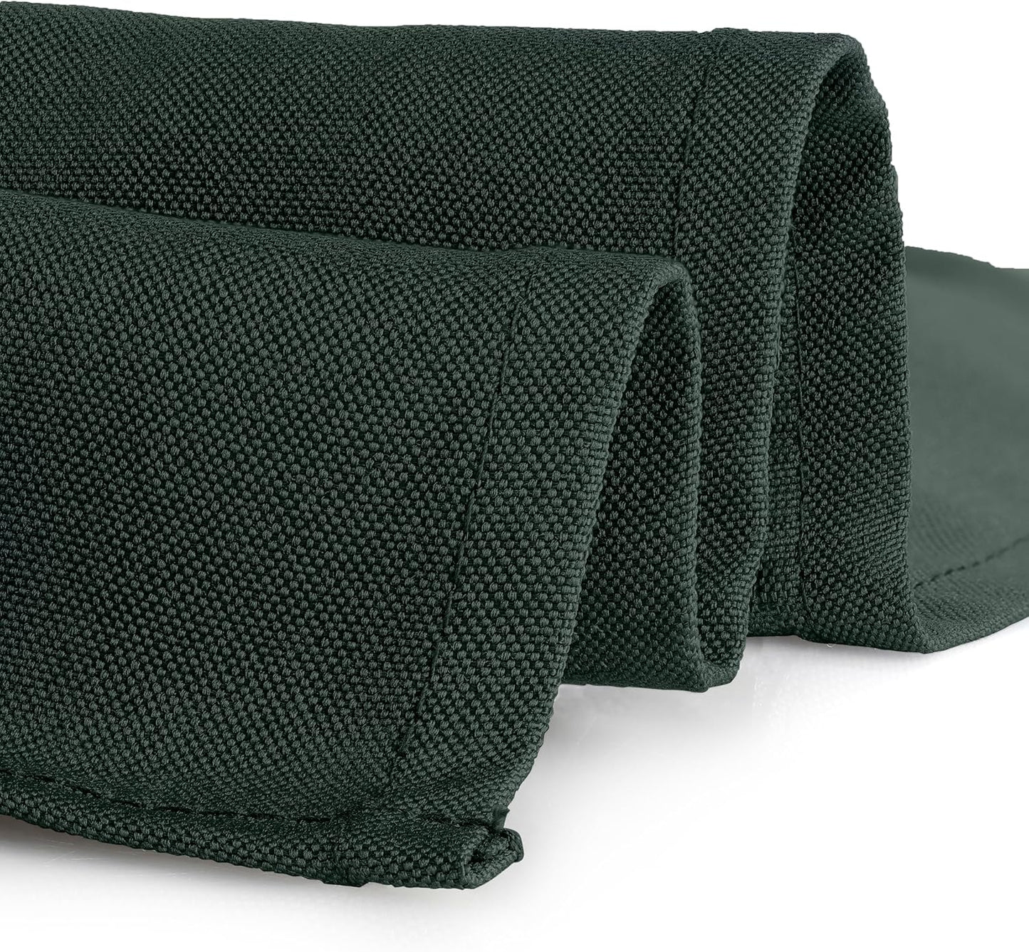 Gee Di Moda Cloth Napkins - 17 x 17 Inch Hunter Green Dinner Napkins - Set of 12 Soft & Absorbent Washable Fabric Cloth Table Napkins with Hemmed Edges for Hotel Restaurant, Holiday Parties & Wedding