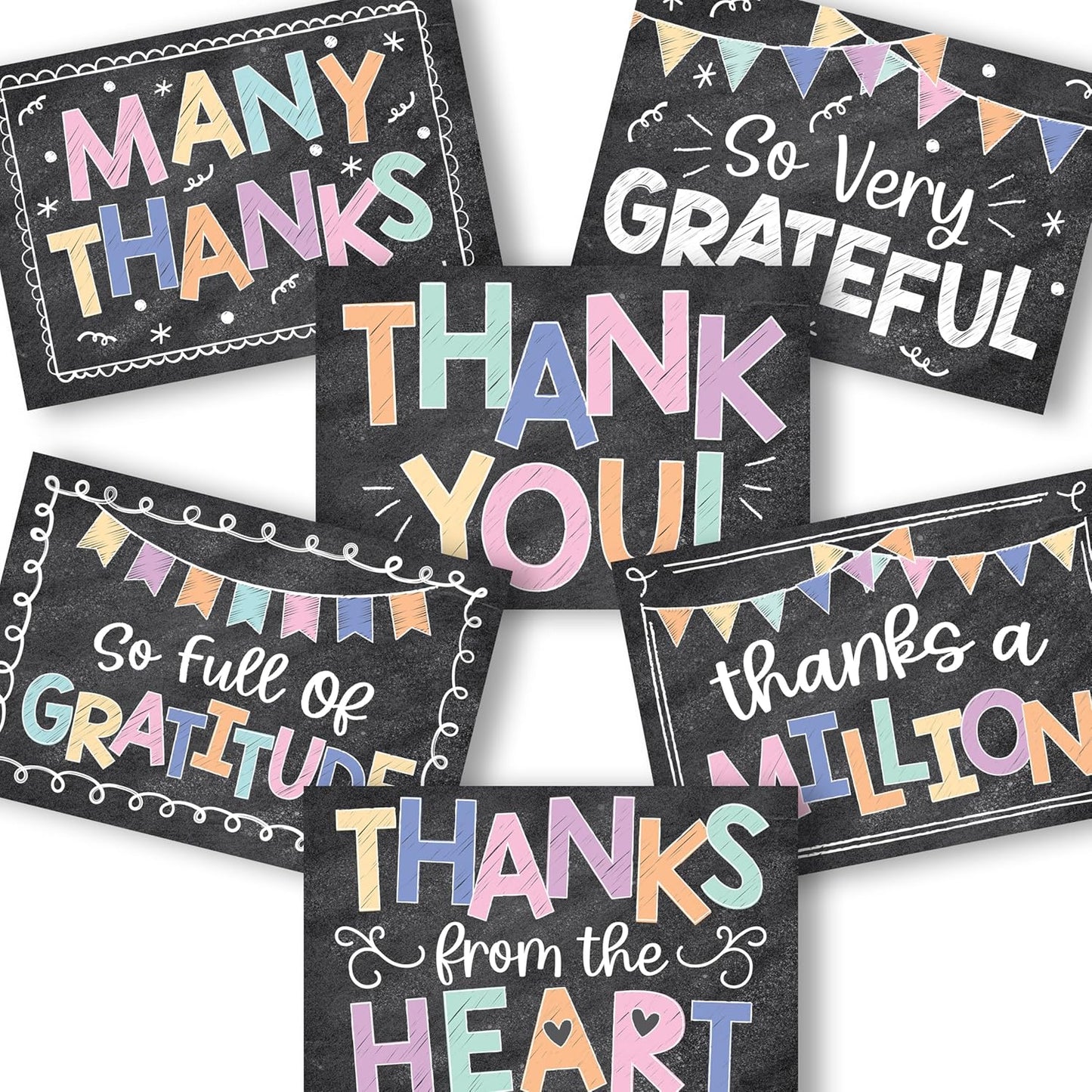 Hadley Designs Bulk Thank You Cards with Envelopes - 24 Kids Thank You Cards For Teachers, Cute Thanks Blank Cards and Envelopes, Fun Appreciation Note Card for Birthday, Baby Shower & Small Business