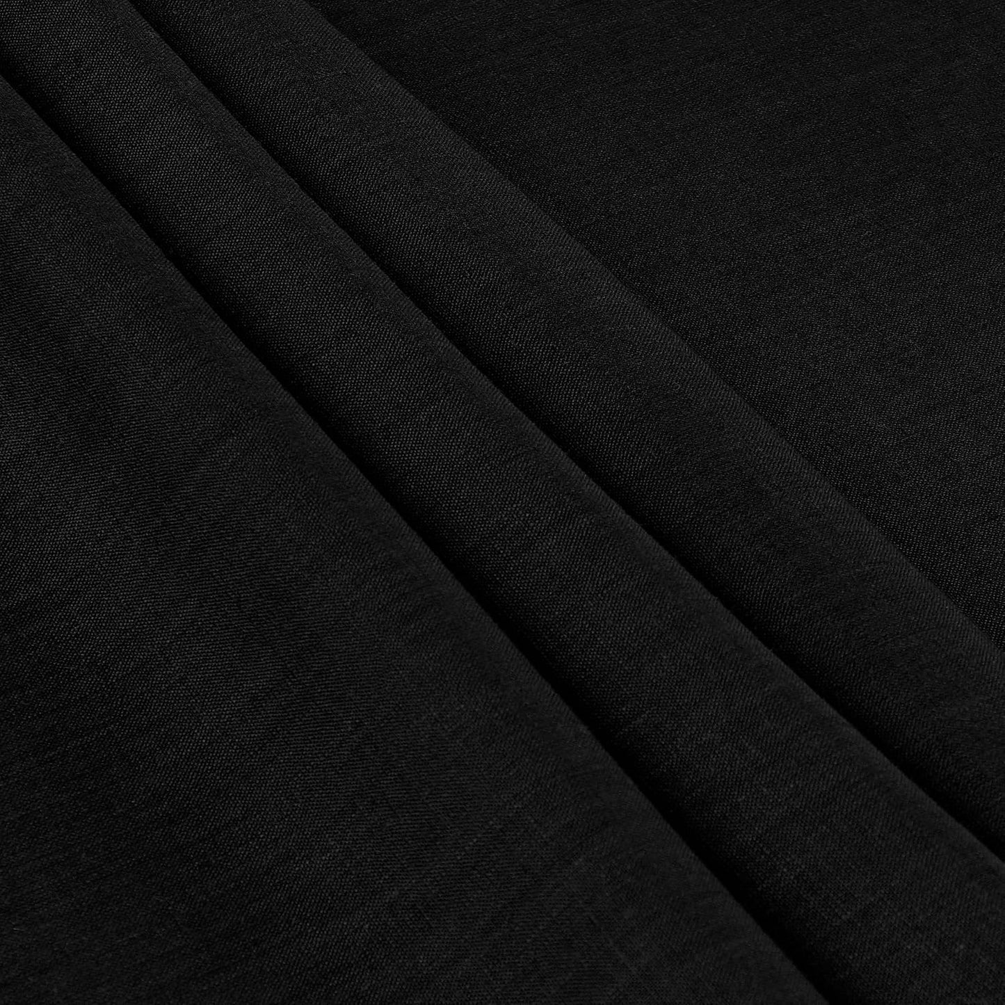 D'Moksha Homes Linen Black Tablecloth 60 x 132 Inch - 100% Pure Linen Rectangular Tablecloth - Machine Washable Table Cloth for Fall, Autumn and Halloween