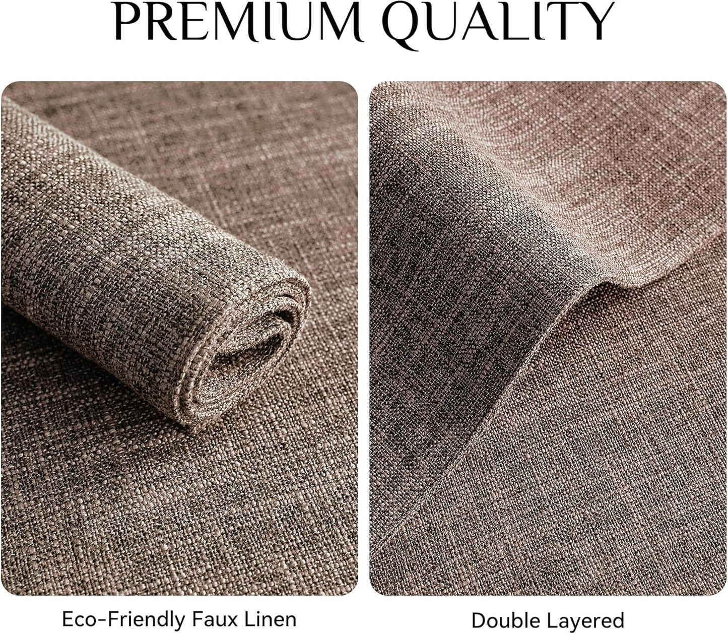 Softalker Faux Linen Placemats Set of 12-12 x 18 Inch, Heat Resistant Double Layered Durable Burlap Farmhouse Place Mats, Non-Slip Washable Table Mats for Dining, Kitchen, Party,Natural Linen