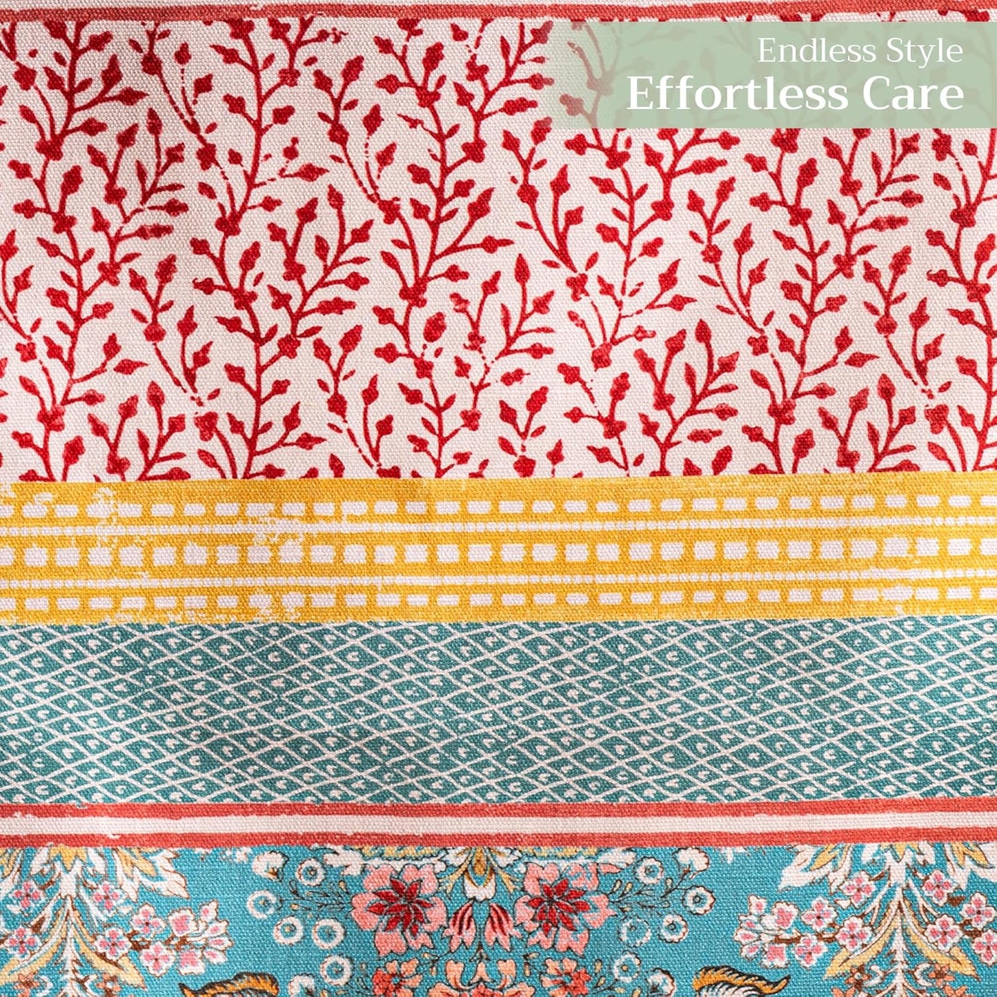 Maison d' Hermine Table Runner 100% Cotton Single Layer Table Runners 72 inches Long Decorative for Home Kitchen Dining Party Baby Shower Wedding Bridal Shower Spring Summer (Marquise, 14.50" x 72")