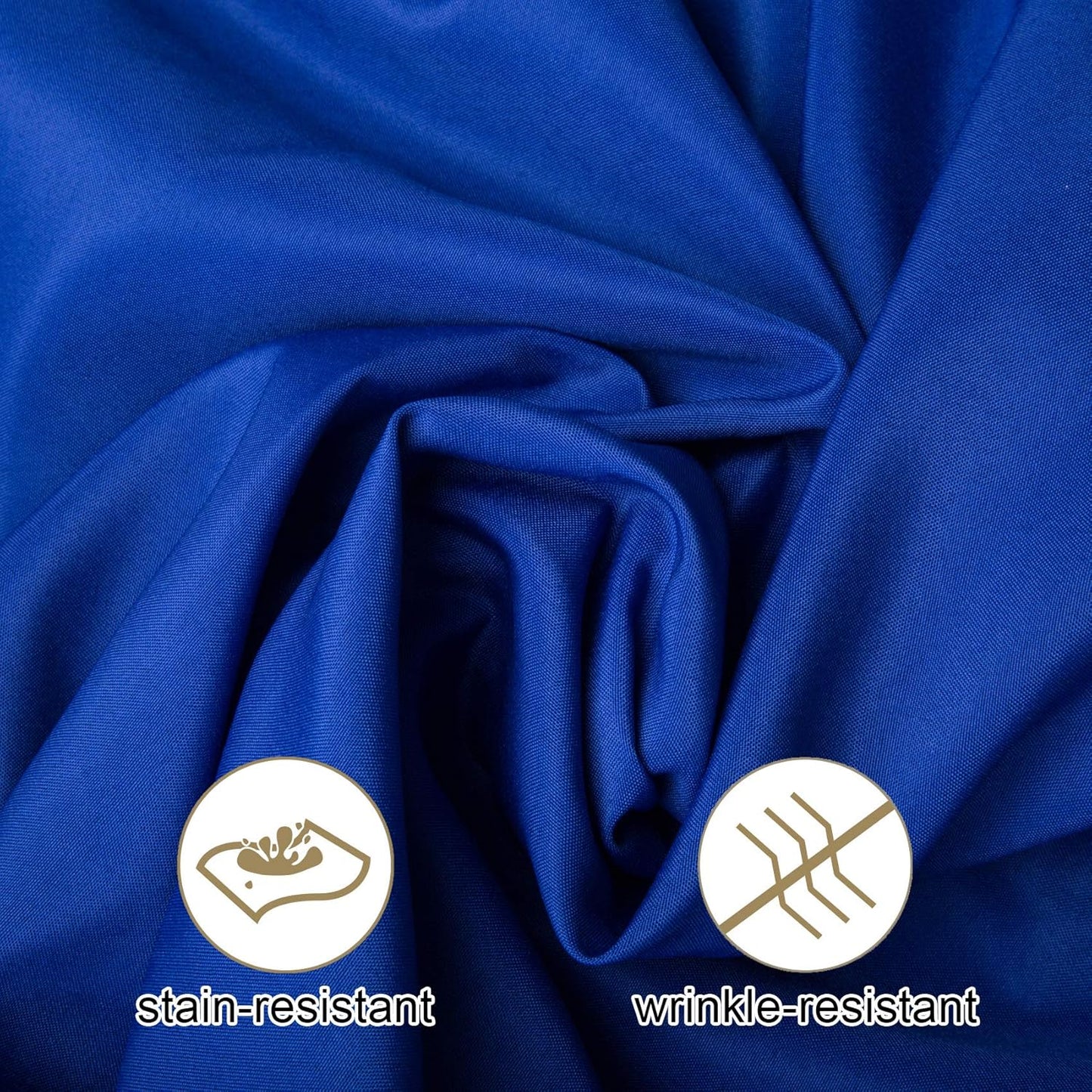 Ascoza 2pack 108 Inch Royal Blue Round Tablecloth in Washable Polyester Fabric for Wedding/Banquet/Restaurant/Parties
