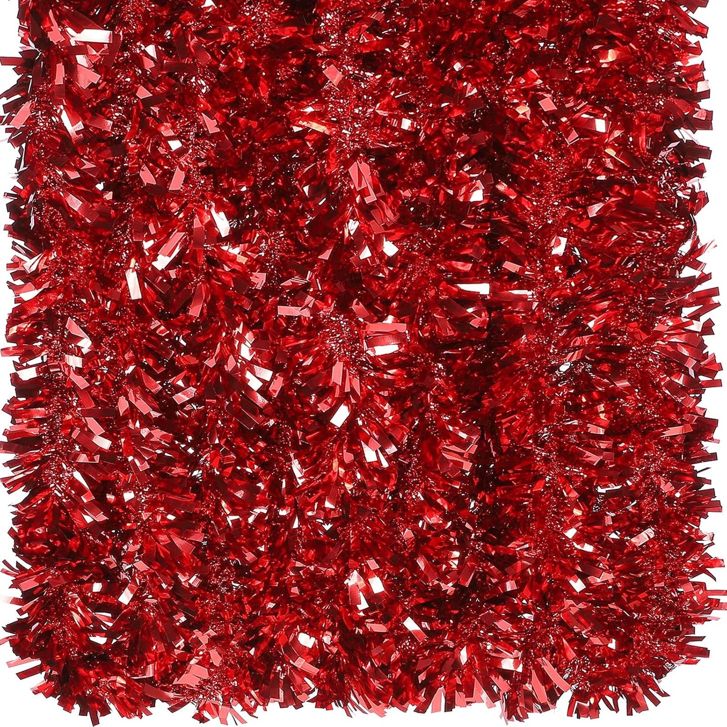 Dingion 59 Feet Christmas Tinsel Garland Metallic Twist Ornaments Hanging Glitter Xmas Garland for Christmas Tree Indoor Outdoor Decoration Party Supplies