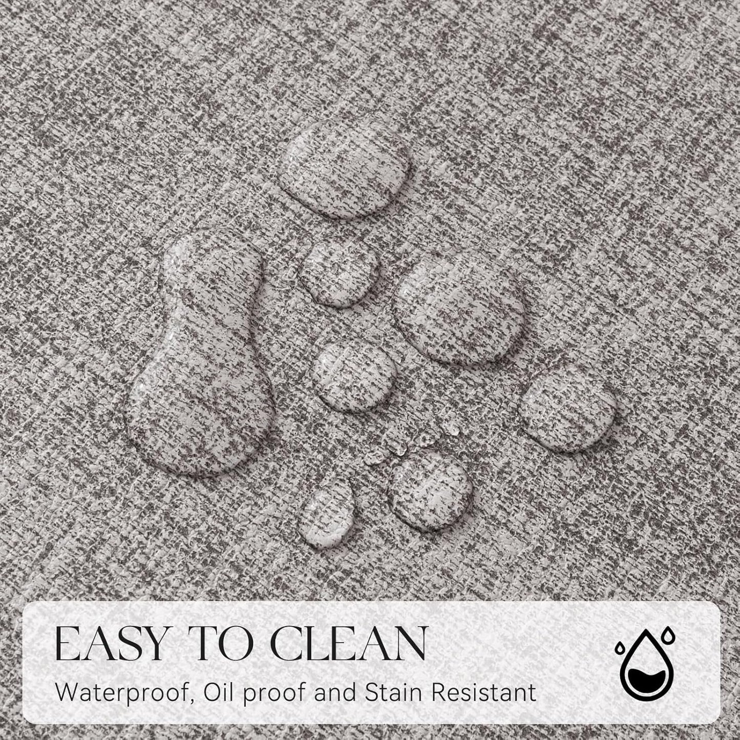 MOSAYT Faux Leather Placemats Set of 12-12 x 18 Inch - Heat Resistant Vinyl Place Mats with Coasters, Wipeable Washable Waterproof Oil Proof Table Mats for Kitchen Dining Indoor Outdoor, Light Grey