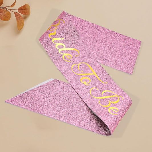 Bride to Be Sash with Gold Foil Letters Bridal Shower Hen Night Bachelorette Party Accessories