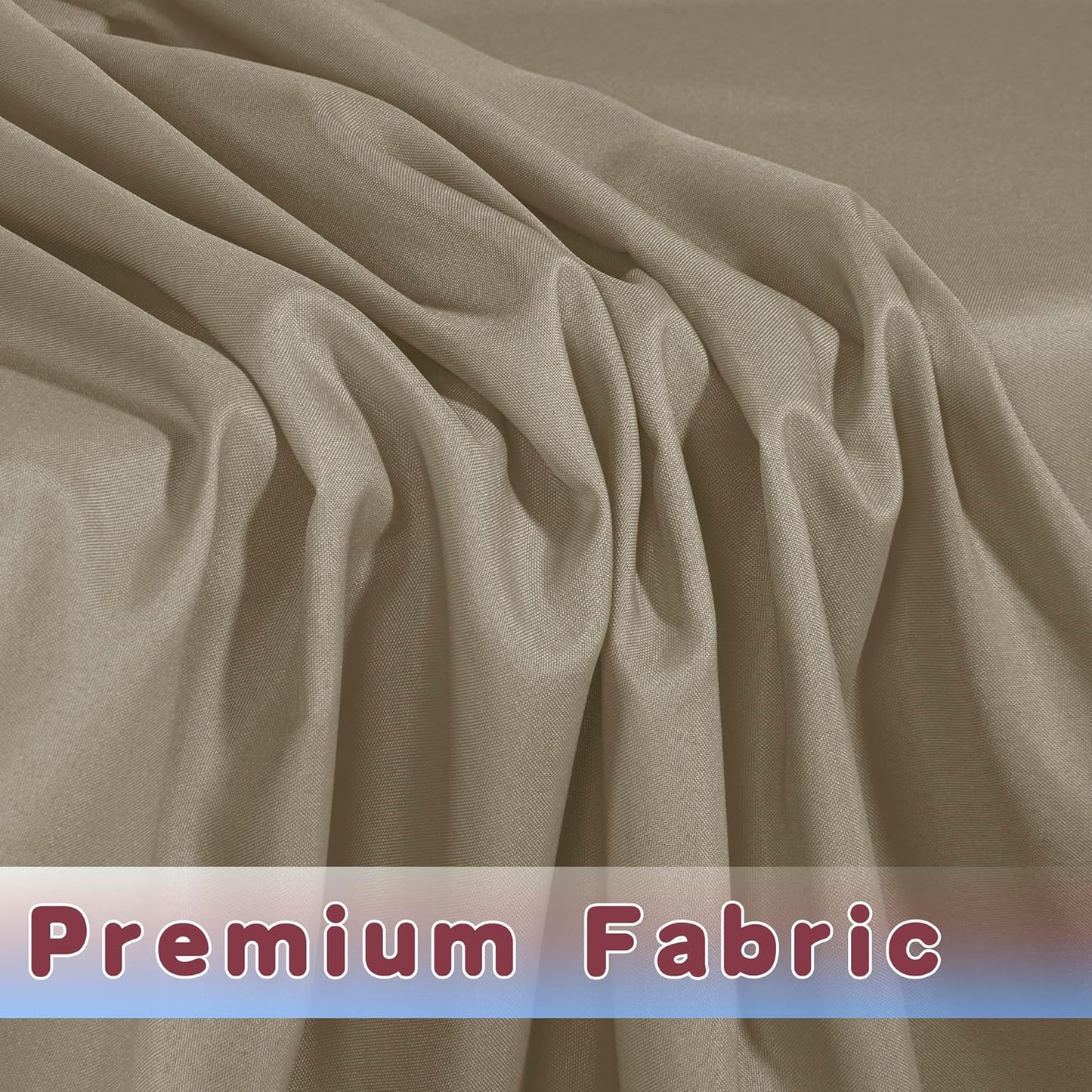 HolidayIdeas Fitted Table Covers for 6 Foot Tables - 72 x 30 Inch - 2 Pack Rectangle Taupe Table Clothes Polyester Fabric Table Cover for Folding Table, Parties, Holiday Dinner, Wedding, Trade Show