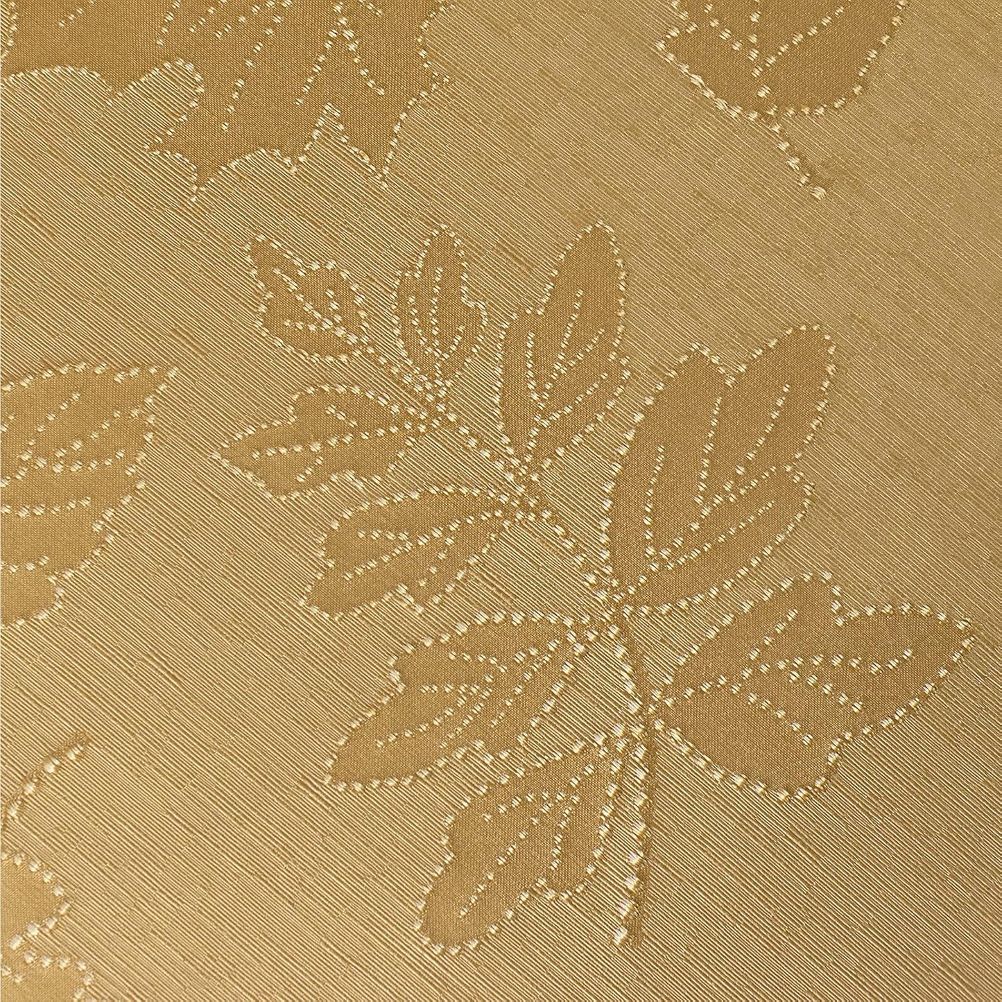 Benson Mills Harvest Legacy Damask Fabric Table Cloth Fall, Harvest, and Thanksgiving Tablecloth (Gold, 52" x 70" Rectangular)