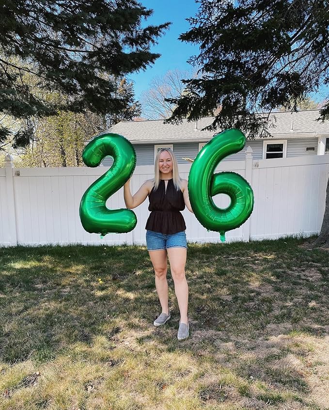 Dark Green Number 13 Balloon 40 Inch, 13th Birthday Party Decorations for Children, Giant 13 Foil Balloon for Party Supplies