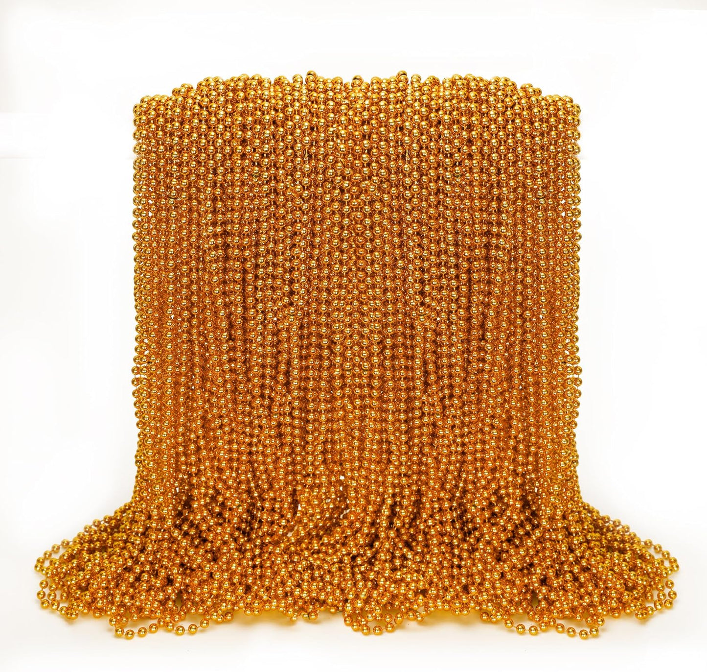 100PCS Mardi Gras Beads, Orange Bead Toy Necklaces Party Favors, 33" Necklaces Costume Accessories, Festival Parade Throw Accessories Mardi Gras Halloween Wedding Celebrations Decor