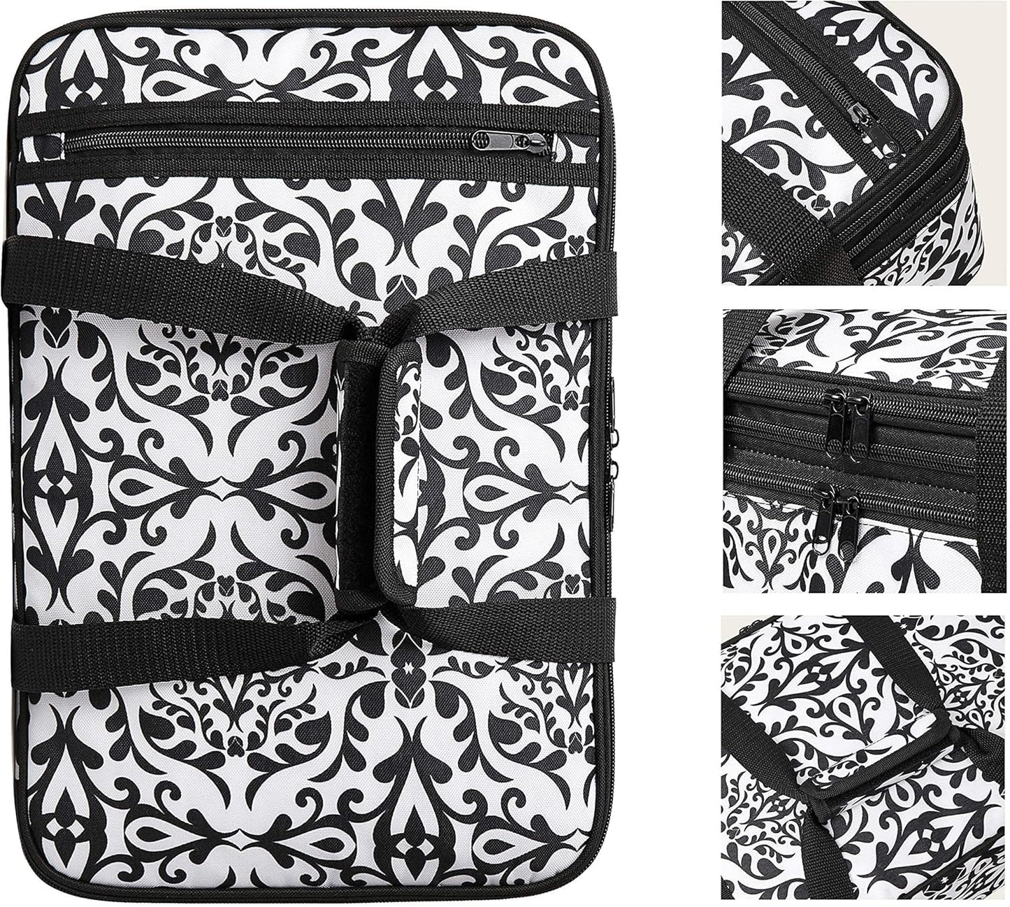 Double Insulated Casserole Carrier Fit 9"x13" Lasagna Baking Dish Pan for Hot or Cold Food Transport,Portable Thermal Reusable Lunch Warmer Tote Bag for Gathering,Camping,Cookouts,Parties-Black